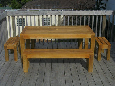 OUTDOOR TABLE WITH 4 BENCHES