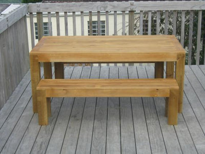 OUTDOOR TABLE AND BENCHES